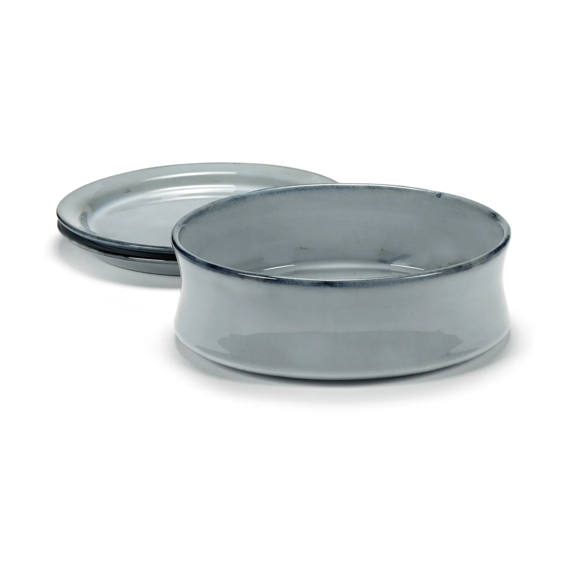 Zestaw z miską i talerzem Pure 3 części, Blue Serax