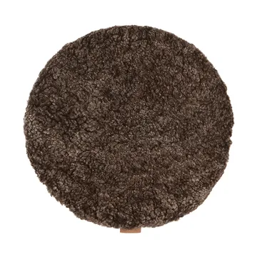 Jill poduszka na krzesło, pikowana - Cappuccino (brązowy), Ø36 cm - Shepherd of Sweden