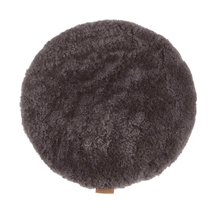 Jill poduszka na krzesło, pikowana - Carbon (szary), Ø36 cm - Shepherd of Sweden