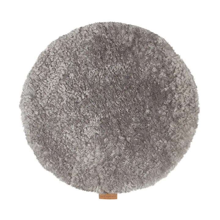 Jill poduszka na krzesło, pikowana - Granit (szary), Ø36 cm - Shepherd of Sweden