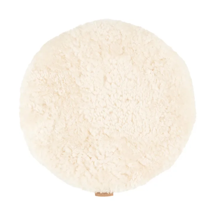 Jill poduszka na krzesło, pikowana - Kremowy (biały), Ø36 cm - Shepherd of Sweden