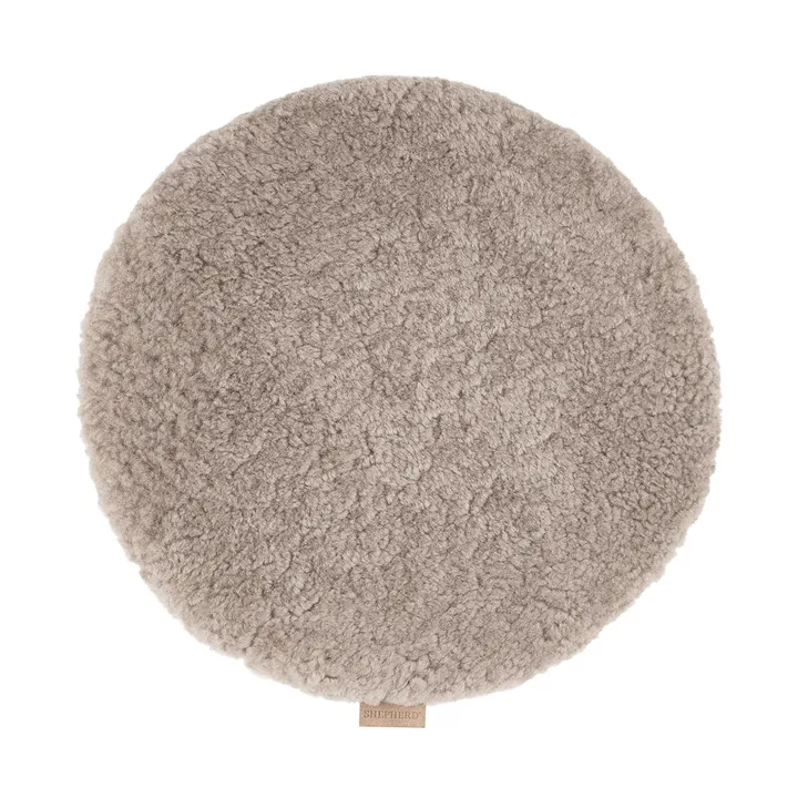 Jill poduszka na krzesło, pikowana - Stone (beige), Ø36 cm - Shepherd of Sweden