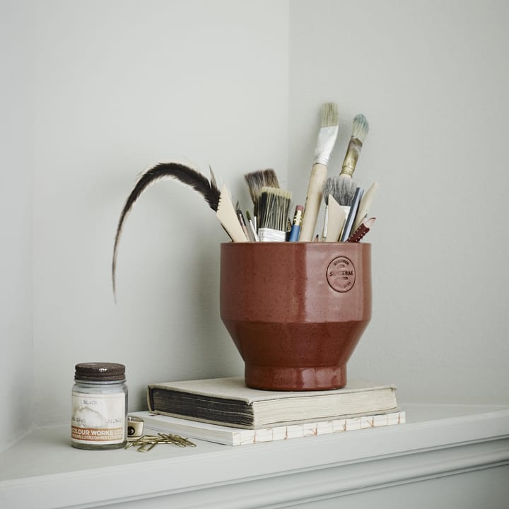 Doniczka Edge (do użytku wewnątrz budynku) Ø15 cm, burned red Skagerak