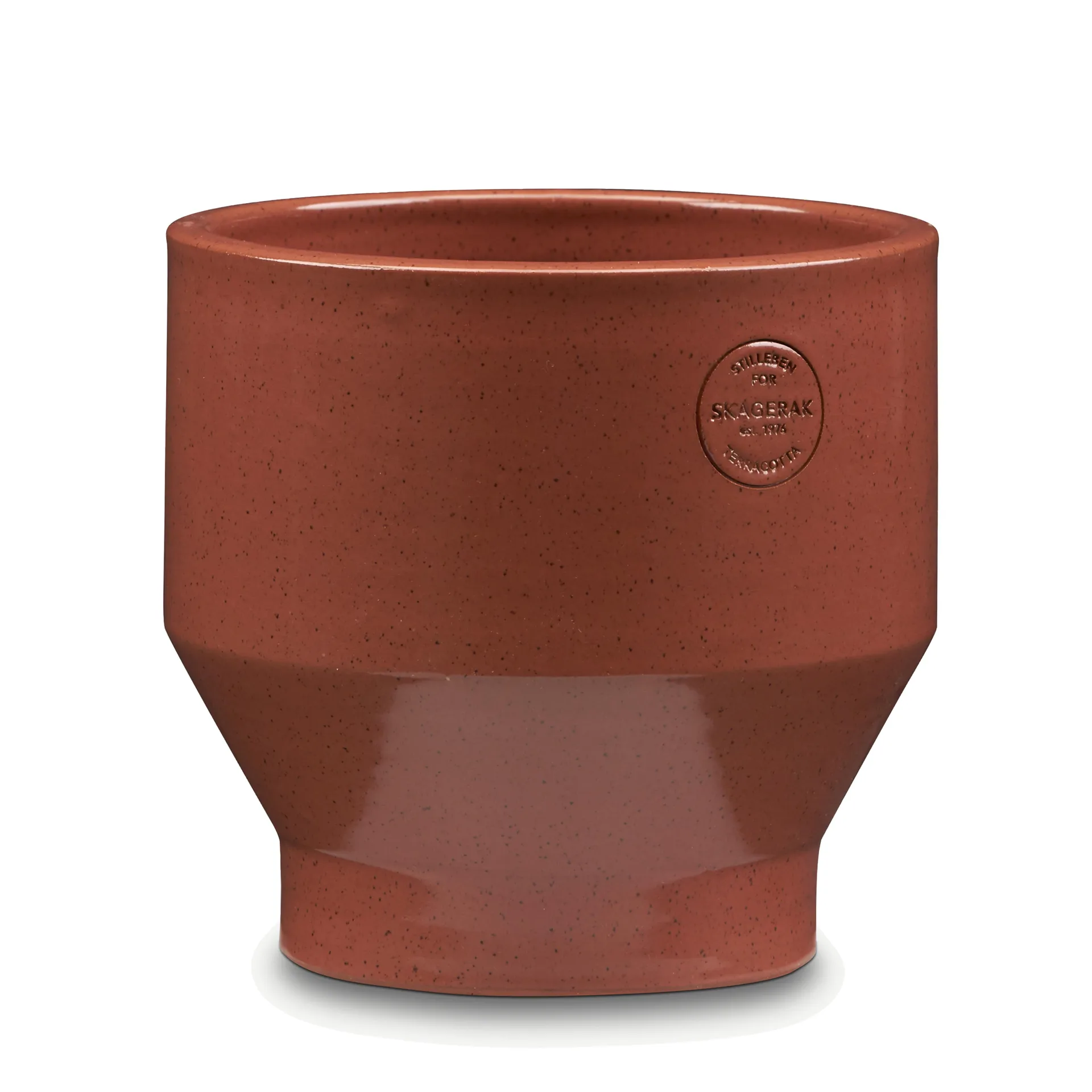 Doniczka Edge (do użytku wewnątrz budynku) Ø18 cm, burned red Skagerak