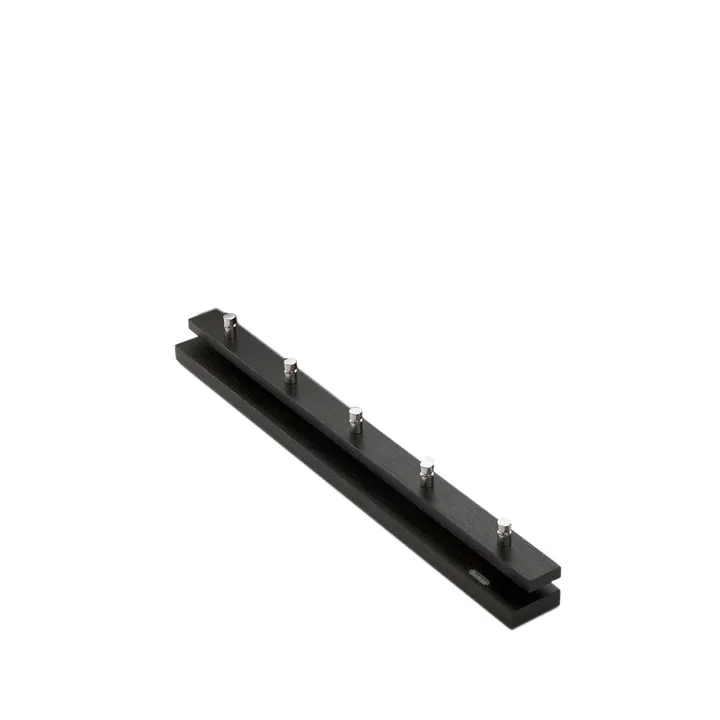 Wieszak Cutter - Dąb bejcowany na czarno, 5 szt. gałek - Skagerak