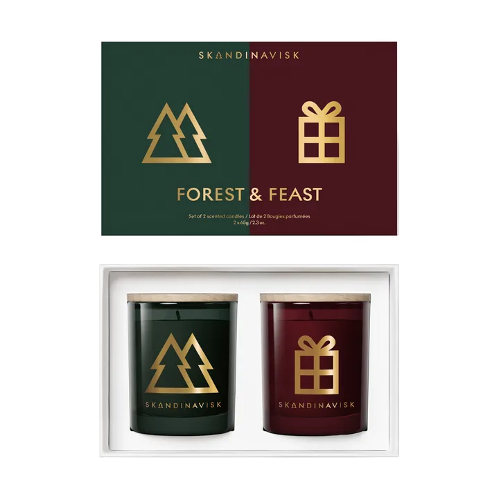 Forest & Feast zestaw prezentowy świec zapachowych, 2 części - 65 g - Skandinavisk