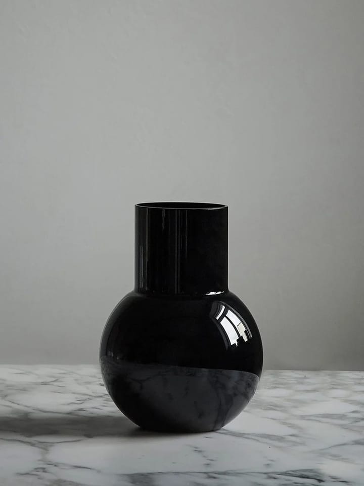Wazon Pallo, Czarny 20 cm Skrufs Glasbruk