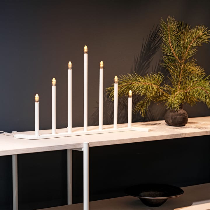 Advent RE świecznik adwentowy, biały, 7 świece  SMD Design
