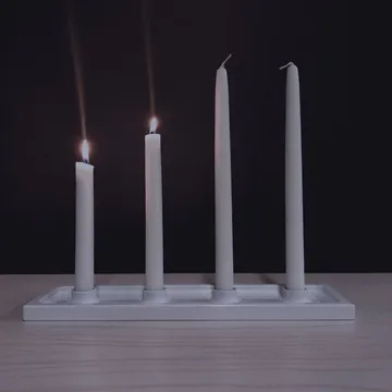 Crater świecznik adwentowy - Biały, 4 świece - SMD Design