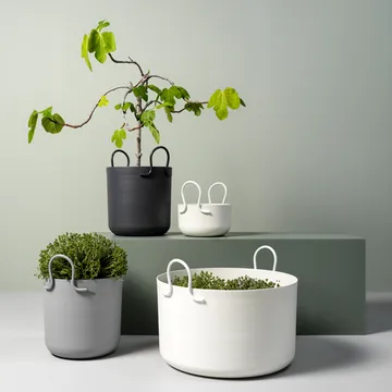 Doniczka Tivoli 25 - Ciemnoszary, Ø25x30 cm - SMD Design