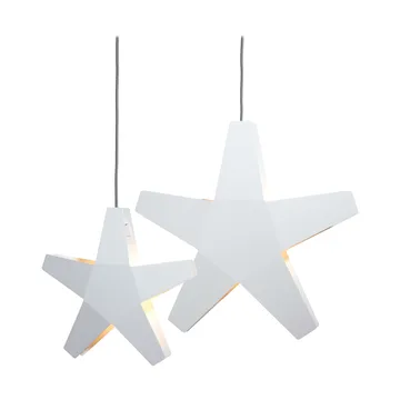Gwiazda Adwentowa Adventsstjärna - Biało-szary przewód, 40 cm - SMD Design