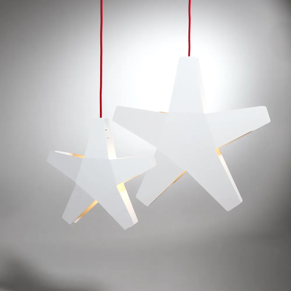 Gwiazda Adwentowa Adventsstjärna, czerwony, 40 cm, jasnoszary przewód tekstylny SMD Design
