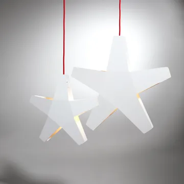 Gwiazda Adwentowa Adventsstjärna - czerwony, 40 cm, jasnoszary przewód tekstylny - SMD Design