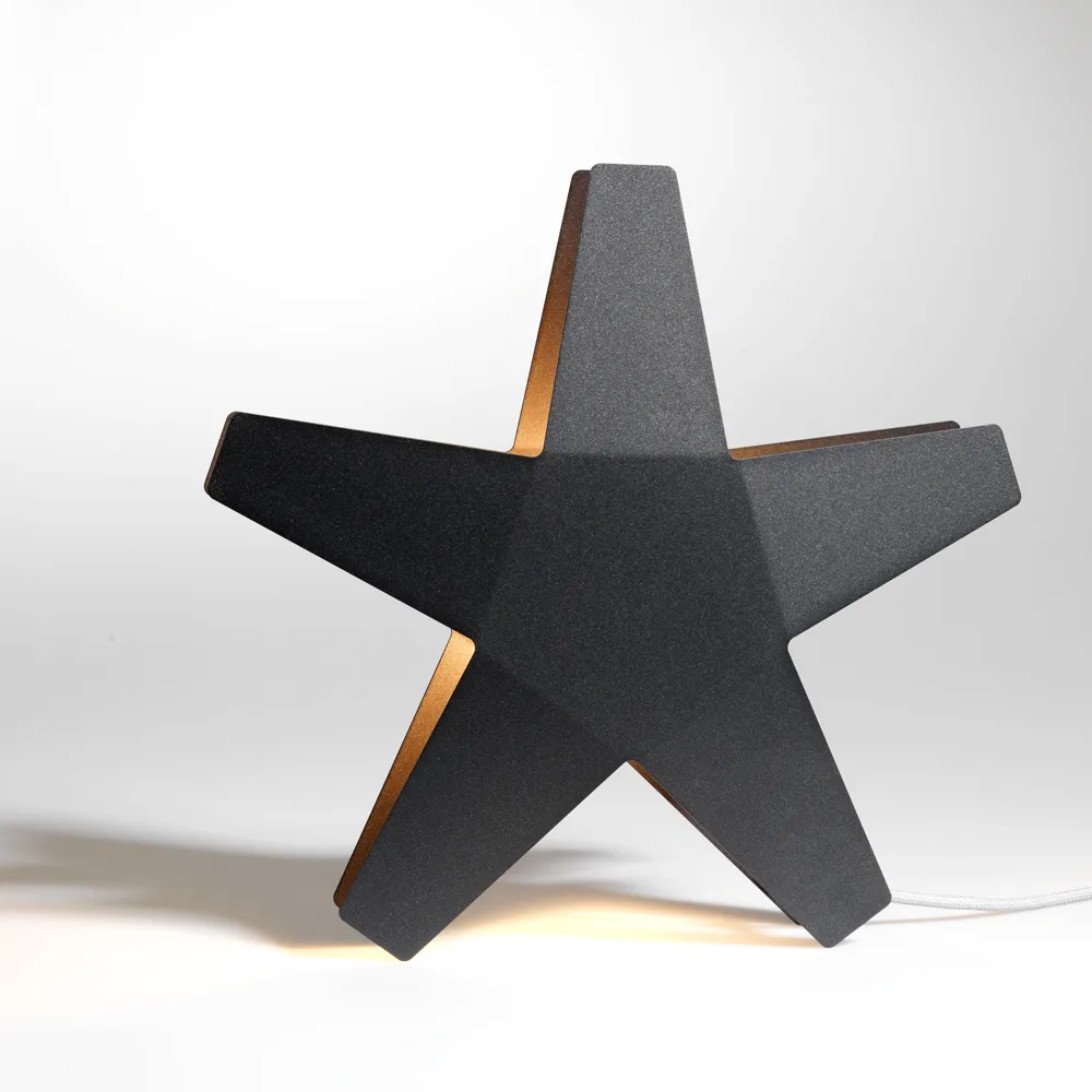 Gwiazda Adwentowa Adventsstjärna, czerwony, 40 cm, jasnoszary przewód tekstylny SMD Design