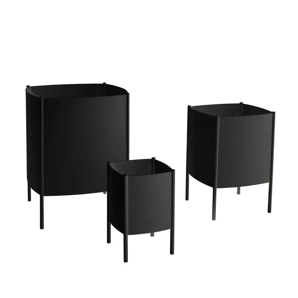 Konwex Pot doniczka, Czarna, średnia Ø34 cm SMD Design