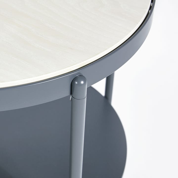 Lene stolik boczny - biała, niska, biało pigmentowana okleina jesionowa - SMD Design