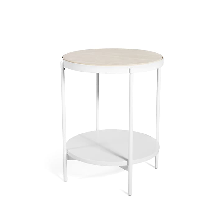 Lene stolik boczny - biała, wysoka, barwiona na biało okleina jesionowa - SMD Design