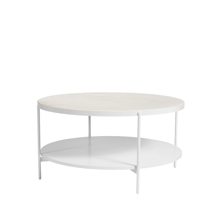 Lene stolik kawowy - biały, okleina jesionowa barwiona na biało - SMD Design