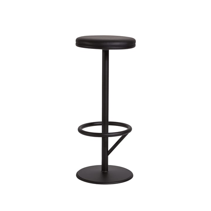 Orbit wysoki stołek barowy - czarny mat, czarna skóra - SMD Design