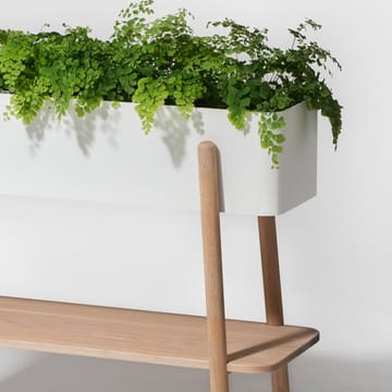 Prunella Stół kwiatowy - biały/aluminium - SMD Design
