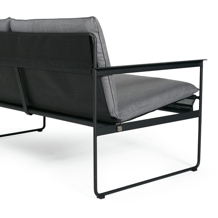 Slow sofa 2-osobowa, Sunbrella szary-czarny stalowy stojak SMD Design