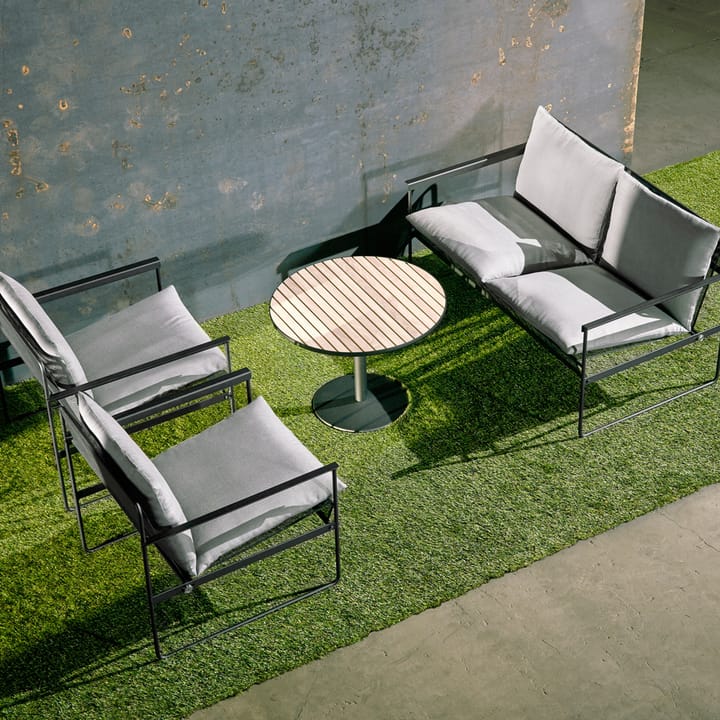 Slow sofa 2-osobowa, Sunbrella szary-czarny stalowy stojak SMD Design