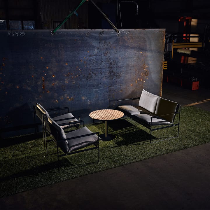 Slow sofa 2-osobowa, Sunbrella szary-czarny stalowy stojak SMD Design