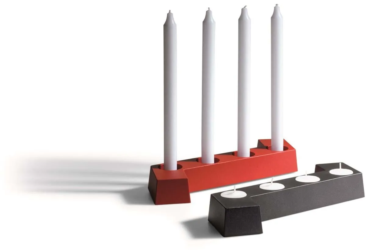 SMD świecznik adwentowy, Czerwony, 4 świece SMD Design