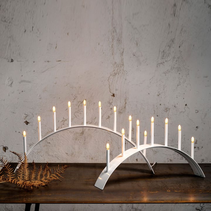 Spica Bow 7 świecznik adwentowy, biały, led SMD Design