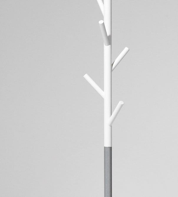 Sticks wieszak na ubrania - podłoga, biały-srebro SMD Design