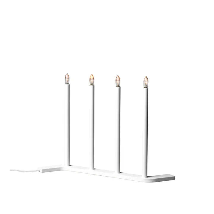 Świecznik adwentowy Advent RE - biały, 4 świece  - SMD Design