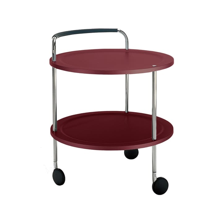 Trolley Round basic Wózek do serwowania - bordowy, chromowany stojak - SMD Design