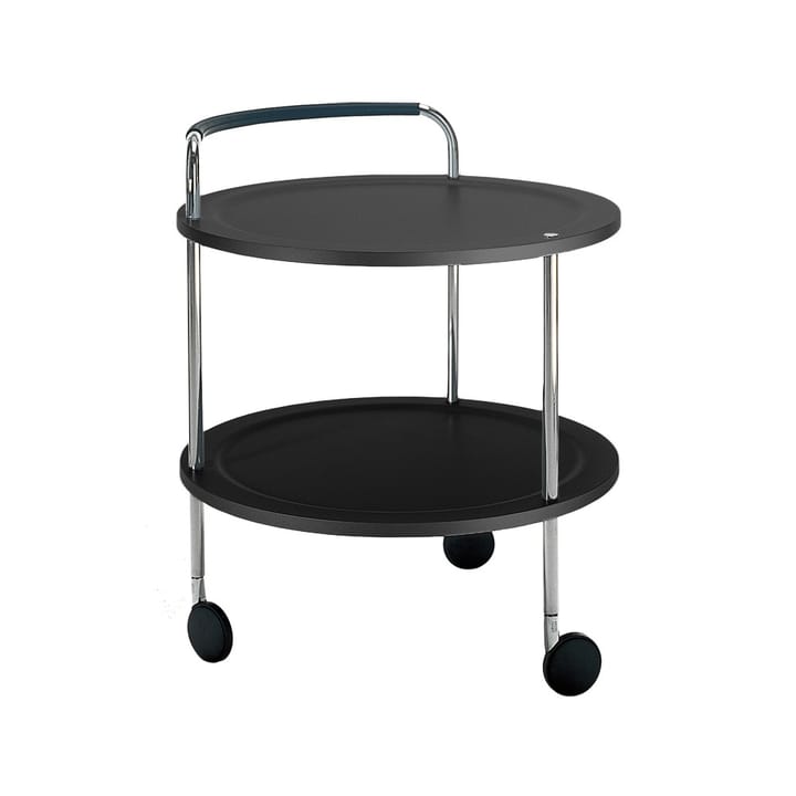 Trolley Round basic Wózek do serwowania - ciemnoszary, chromowany stojak - SMD Design