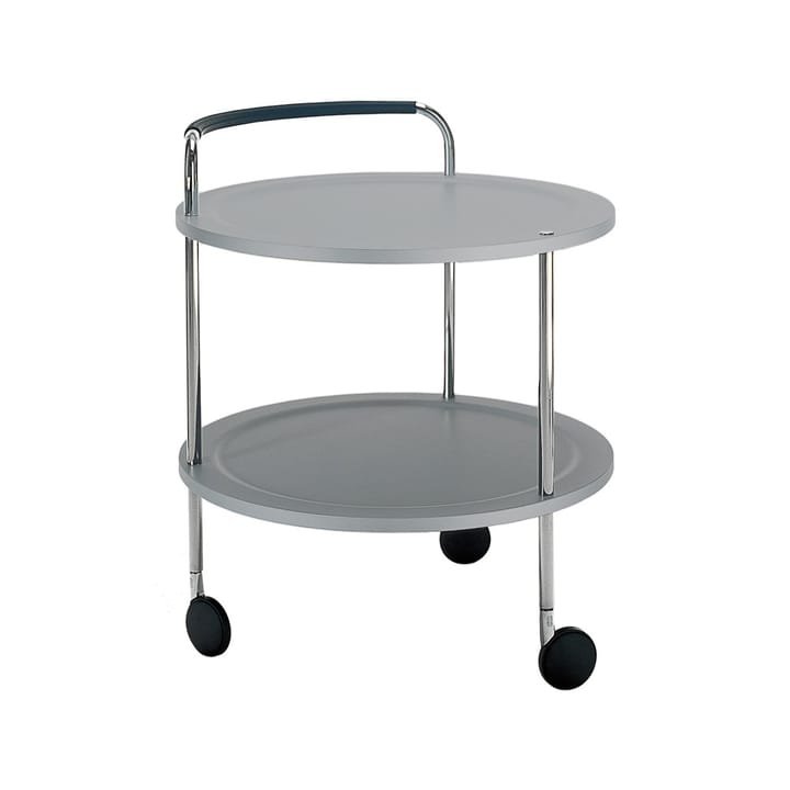 Trolley Round basic Wózek do serwowania - jasnoszary, chromowany stojak - SMD Design