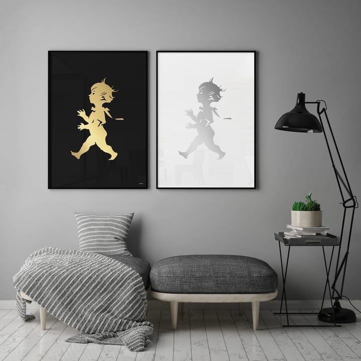 Plakat Solstickan 50x70 cm, Złoty-czarny Solstickan Design