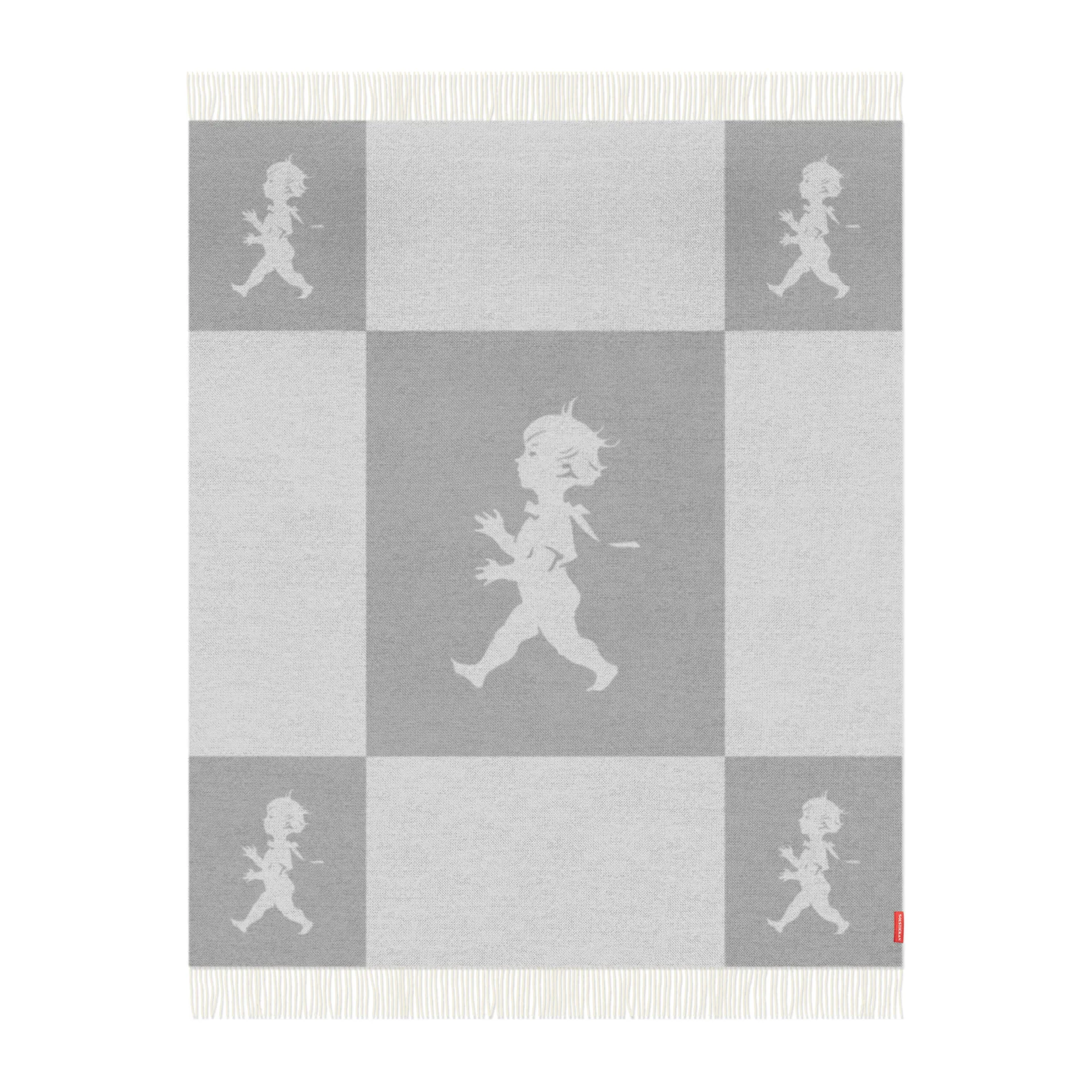 Pled z wełny merynosa Solstickan 130x170 cm, Jasnoszary Solstickan Design