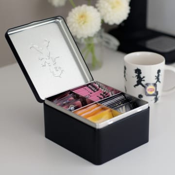 Pudełko na herbatę z przegrodami Solstickan 13,6x15,6 cm  - Czarny - Solstickan Design