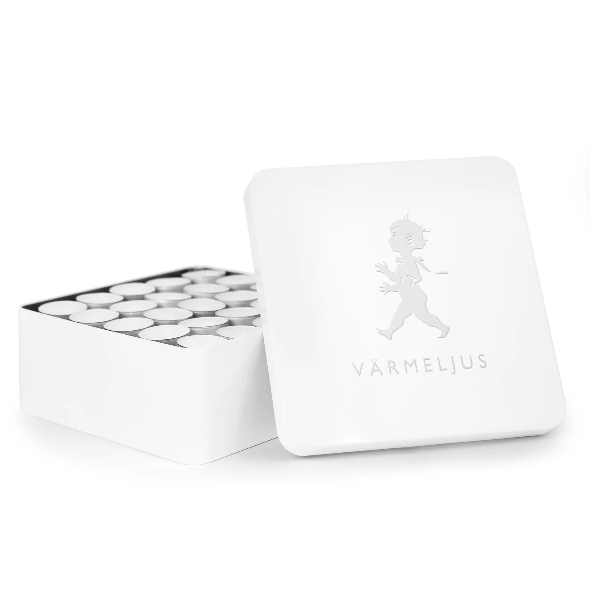 Pudełko na tealighty Solstickan 21x21 cm, Biały błyszczący Solstickan Design