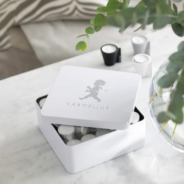 Pudełko na tealighty Solstickan 21x21 cm - Biały błyszczący - Solstickan Design