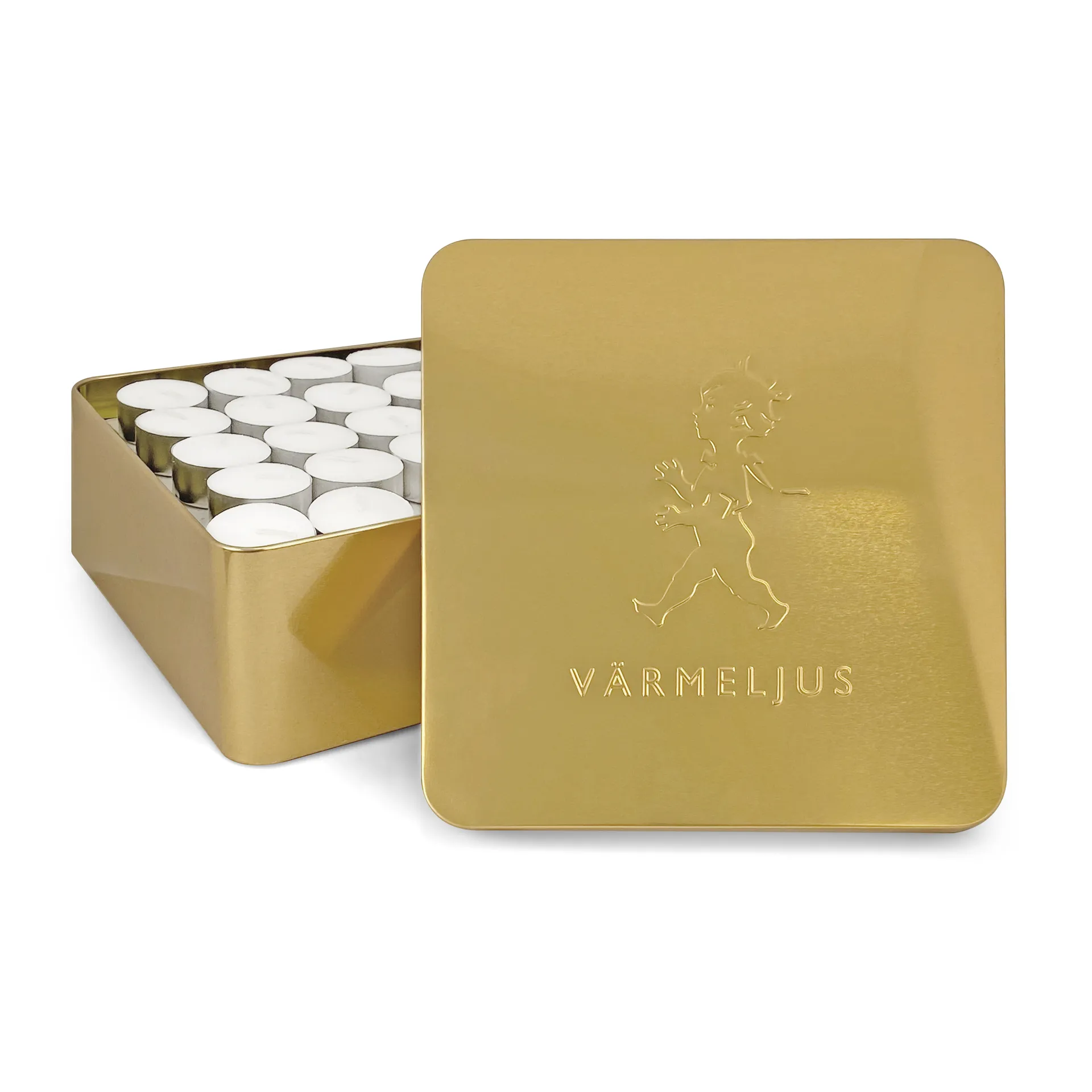 Pudełko na tealighty Solstickan 21x21 cm, Złoto Solstickan Design