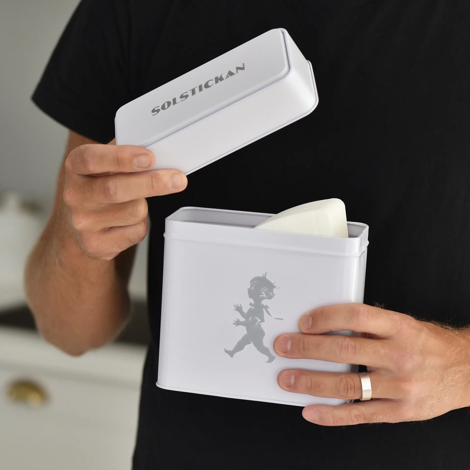 Puszka na filtry do kawy Solstickan 15,4x17 cm, Biały Solstickan Design