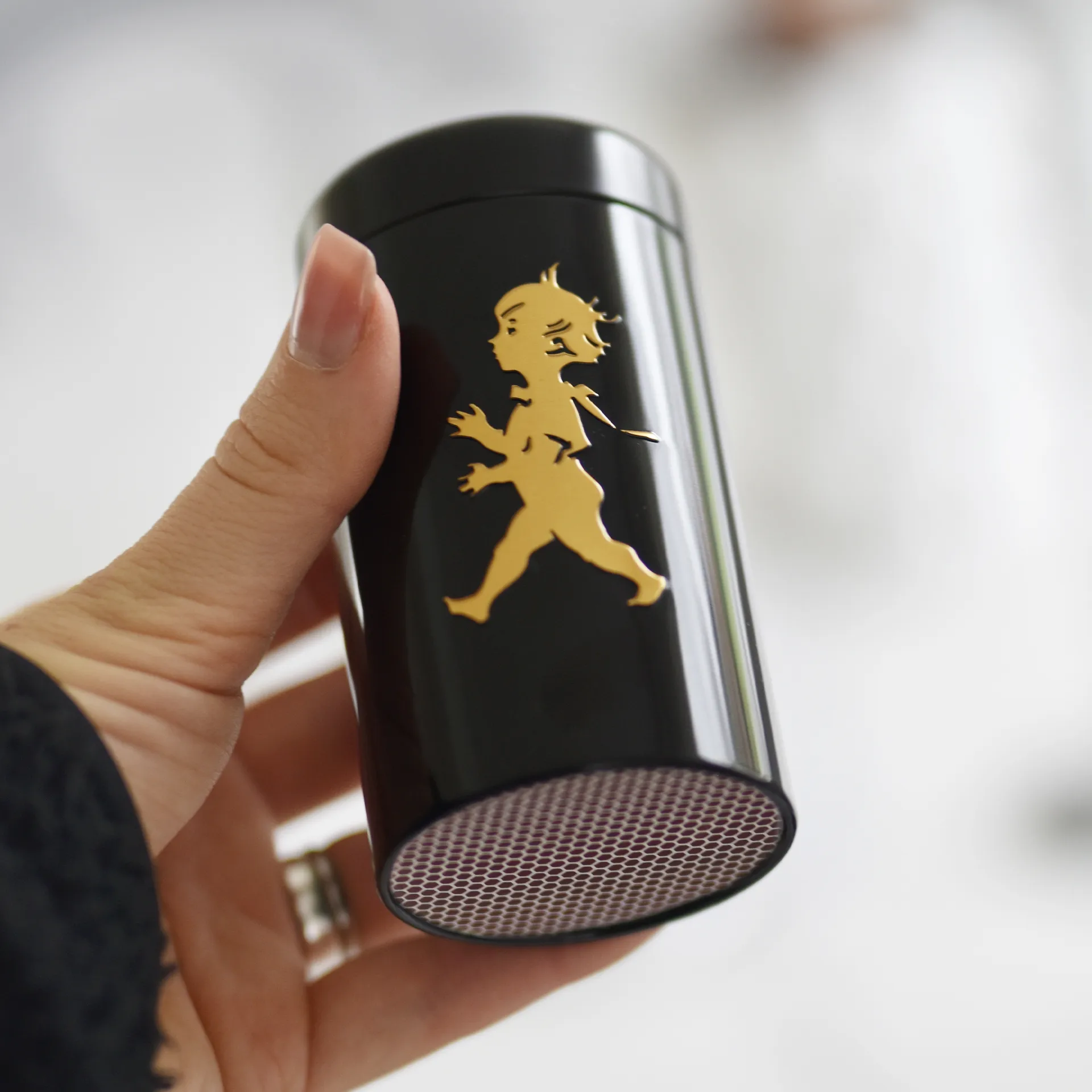 Puszka na zapałki Solstickan 100 -pak, Czarno-żółta Solstickan Design