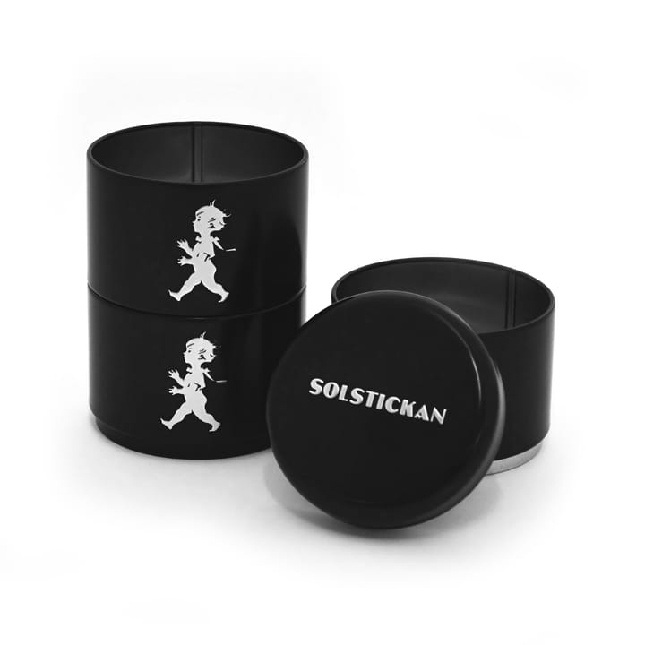 Słoik z trzema przegrodami Solstickan Ø8,5 cm, Czarny Solstickan Design
