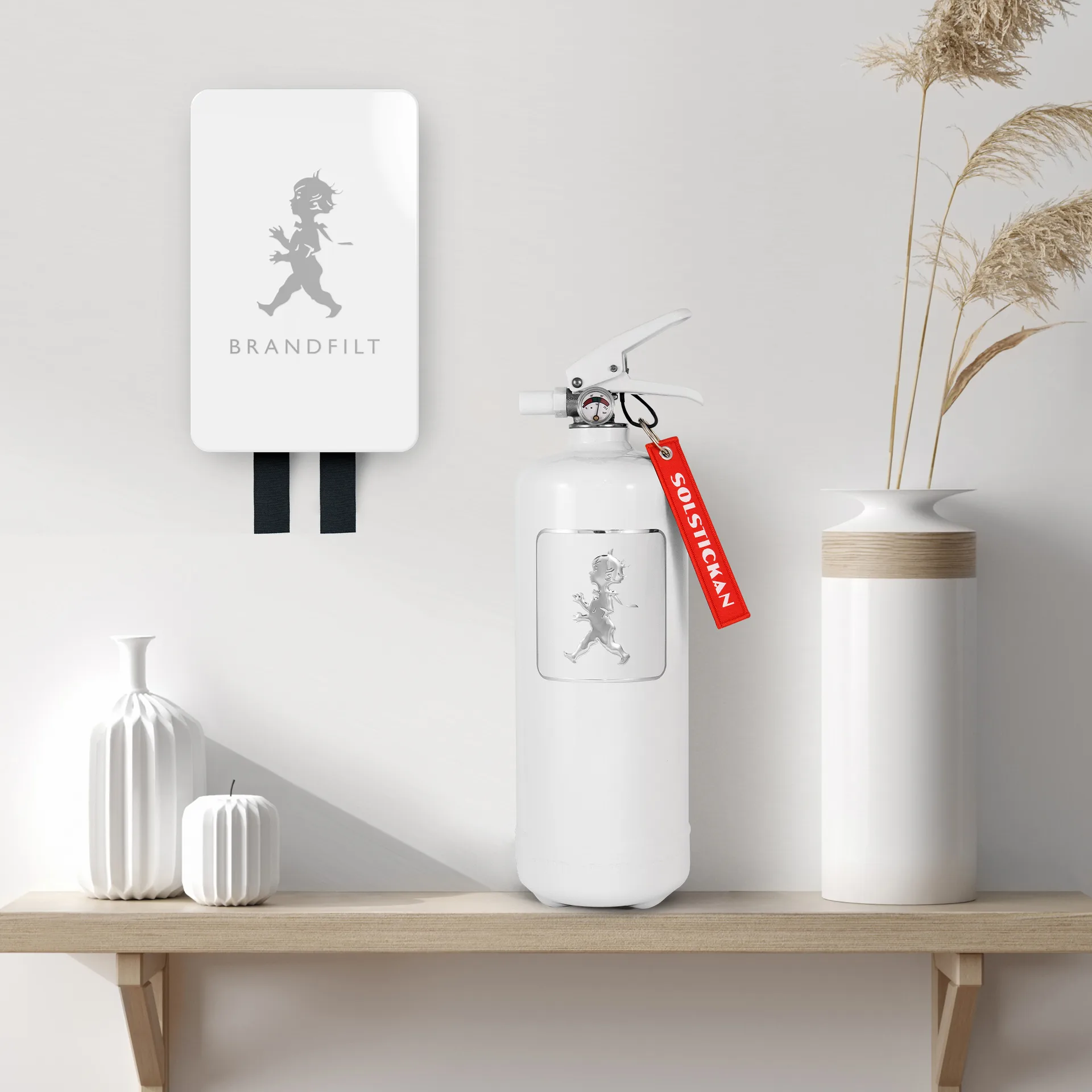 Solstickan koc gaśniczy 16x2,7x25 cm, Biały wysoki połysk Solstickan Design