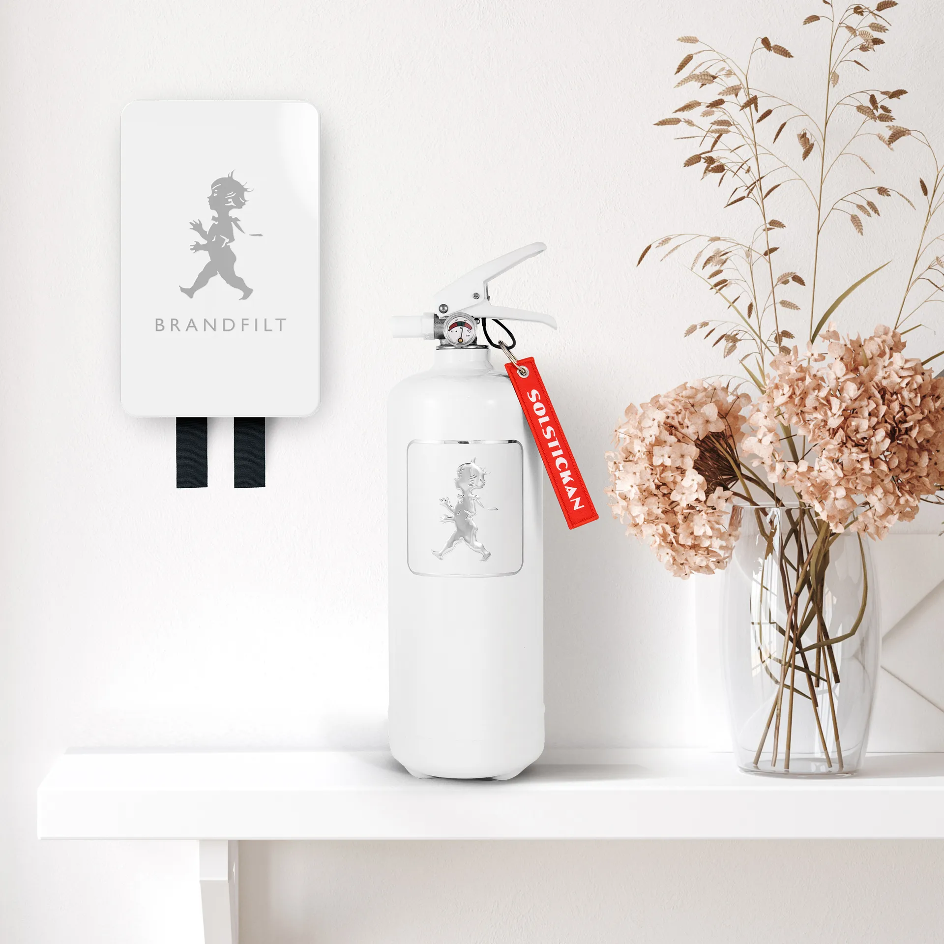 Solstickan koc gaśniczy 16x2,7x25 cm, Biały wysoki połysk Solstickan Design