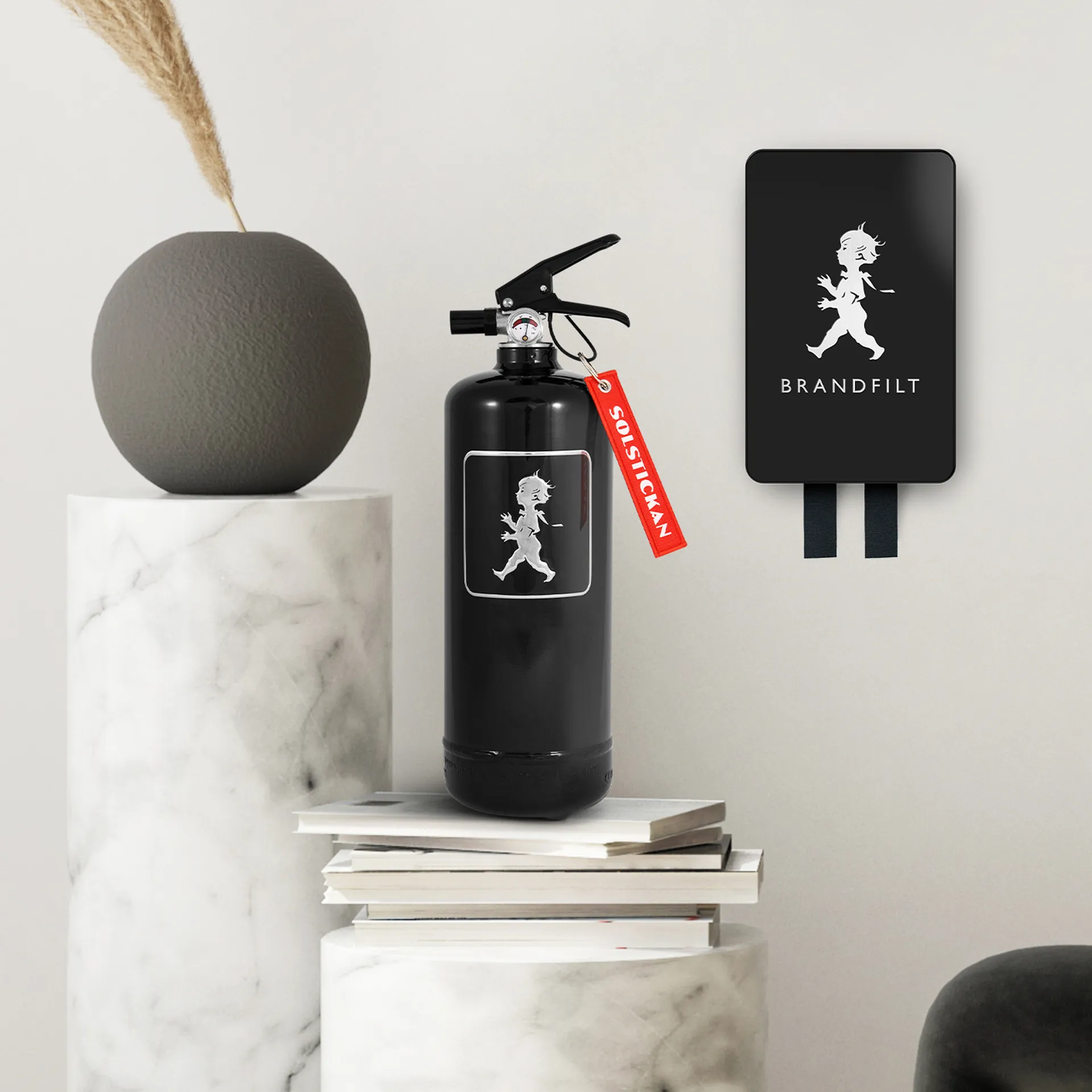 Solstickan koc gaśniczy 16x2,7x25 cm, Matowy czarny Solstickan Design