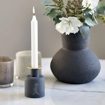 Solstickan świecznik ceramiczny - Ciemnoszary-antracyt - Solstickan Design