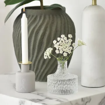 Solstickan świecznik ceramiczny - Jasnoszary - Solstickan Design