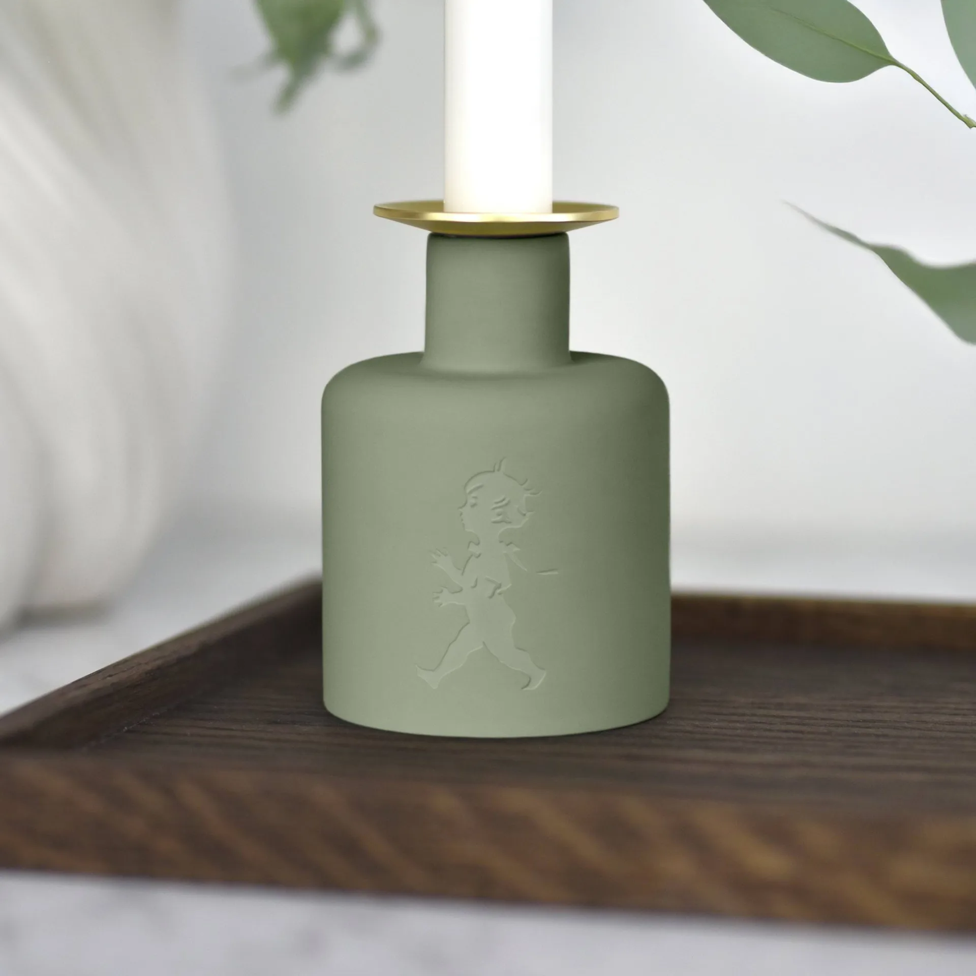 Solstickan świecznik ceramiczny, Zielony Solstickan Design