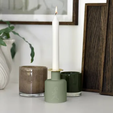 Solstickan świecznik ceramiczny - Zielony - Solstickan Design